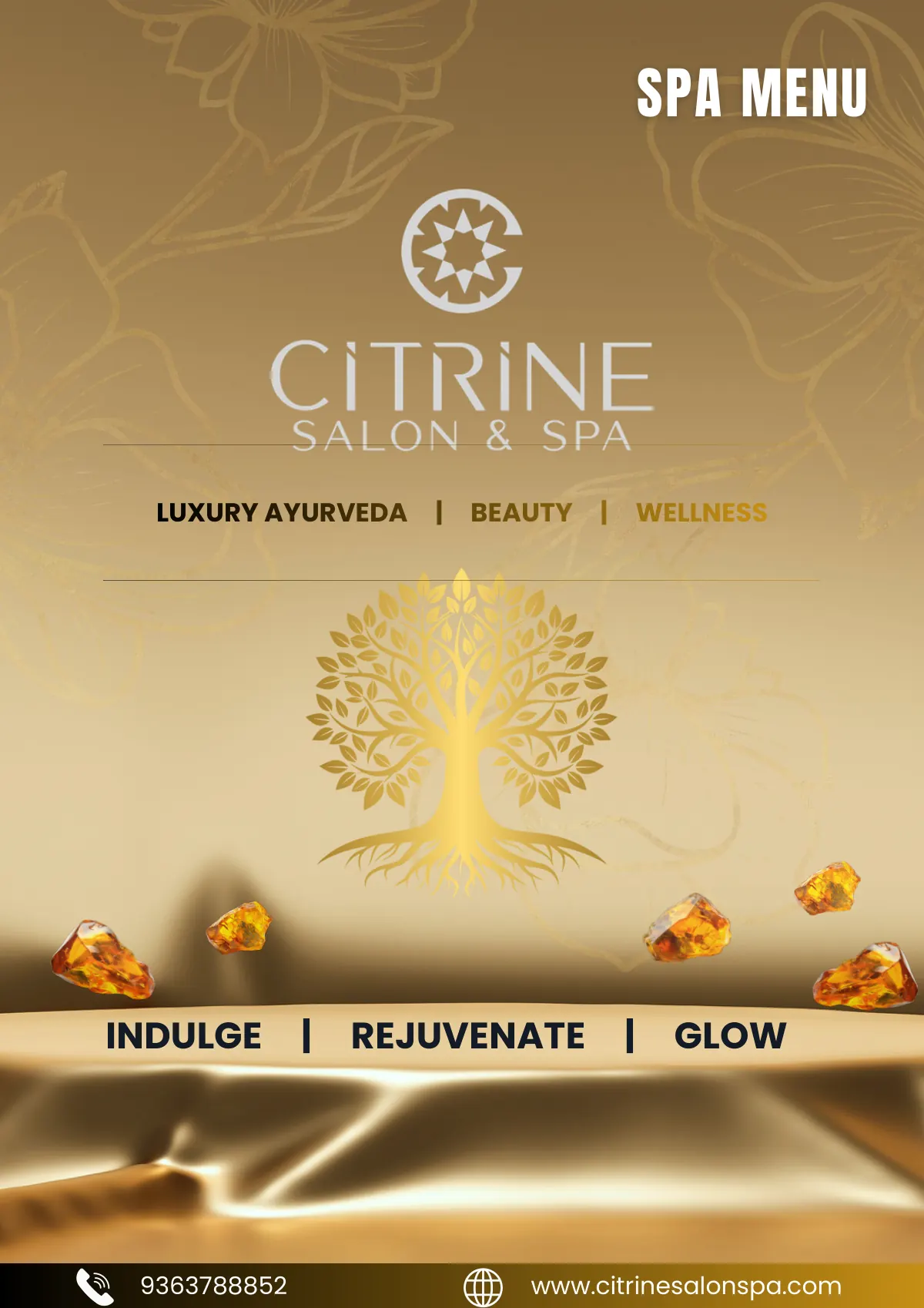Citrine menu, page 1