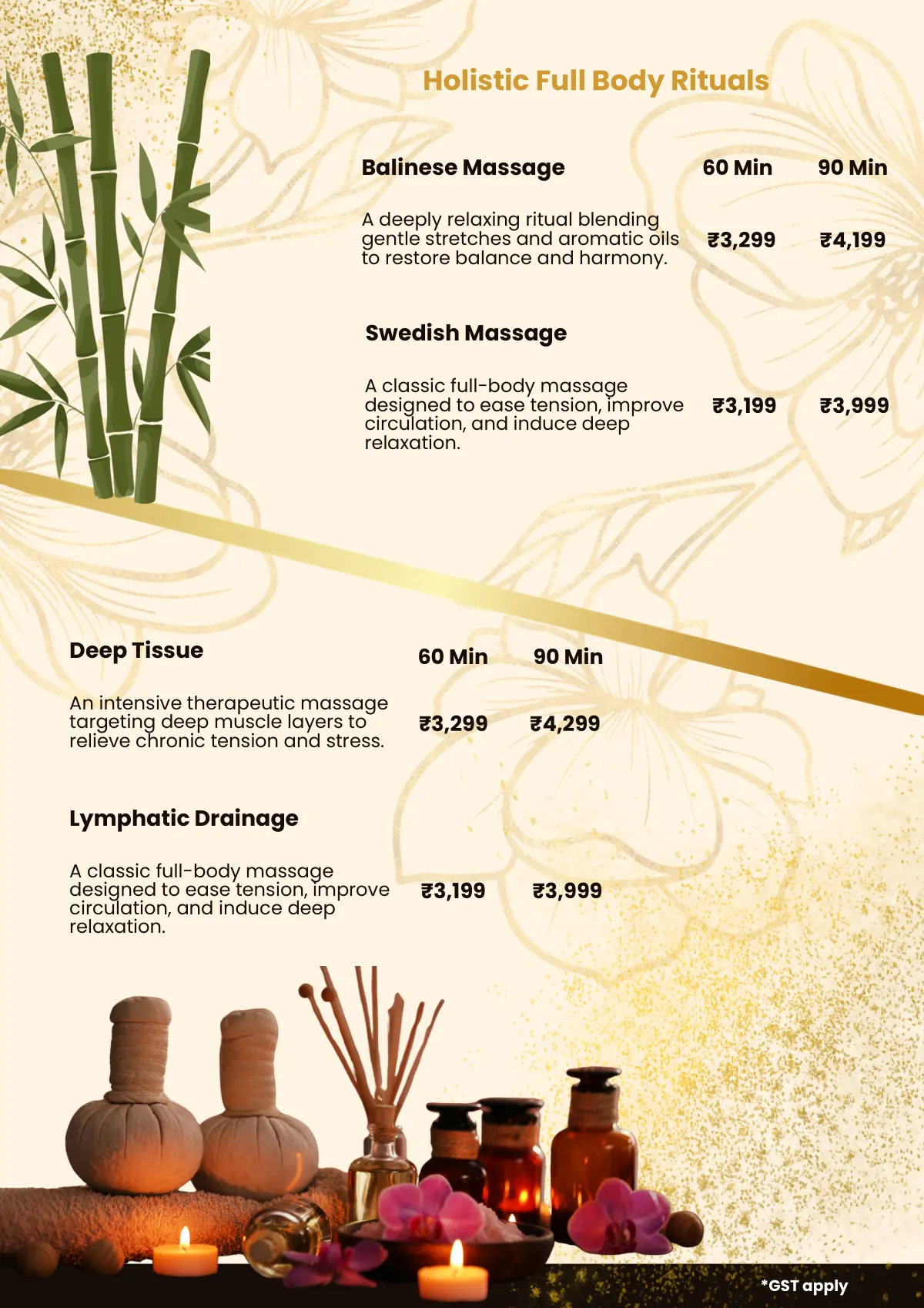 Citrine menu, page 3
