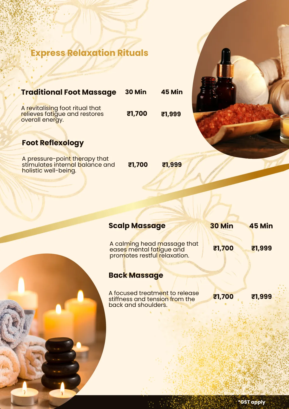 Citrine menu, page 4