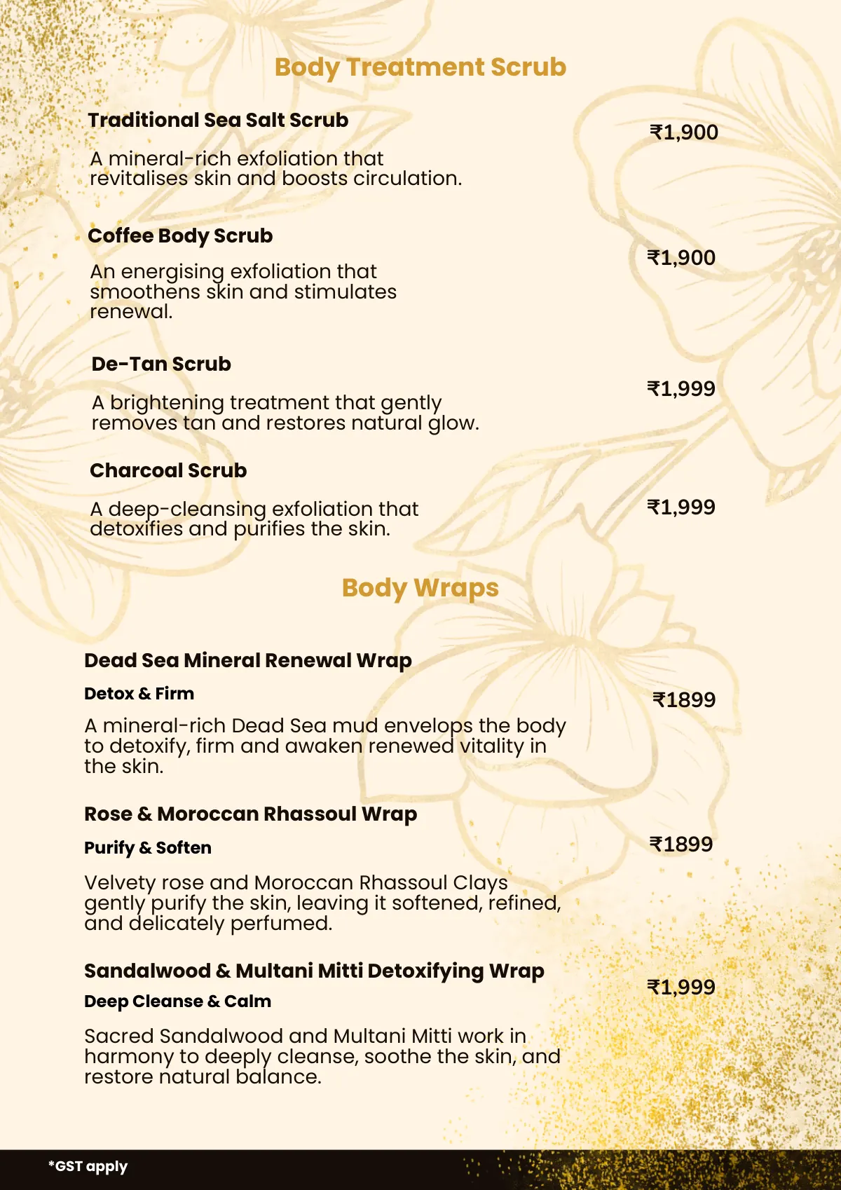 Citrine menu, page 5