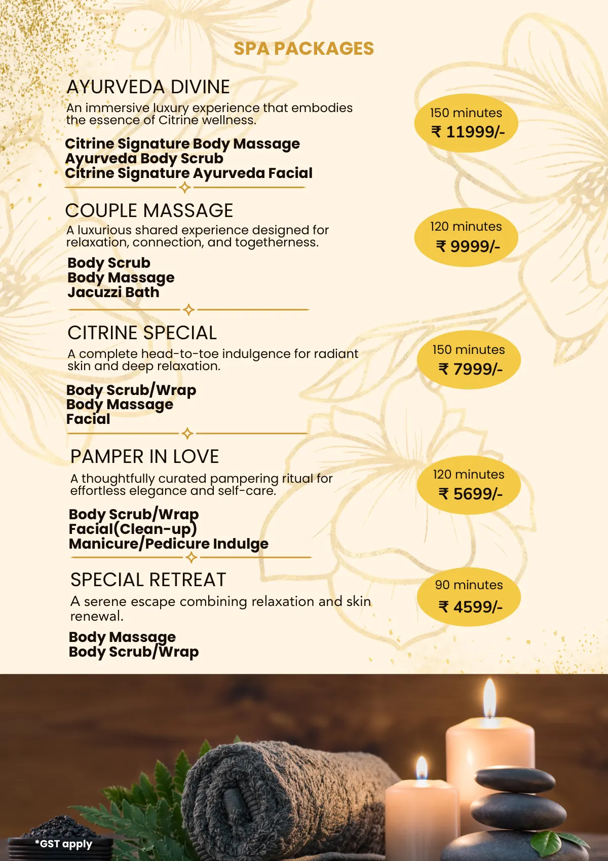 Citrine menu, page 6